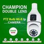 Champion Double Lens PTZ Bulb Wi-Fi IP Camera